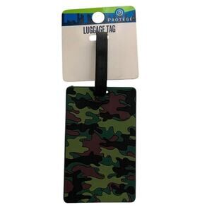 Protege Camouflage Personalized Luggage Tag Travel Bag Suitcase Army Green NEW